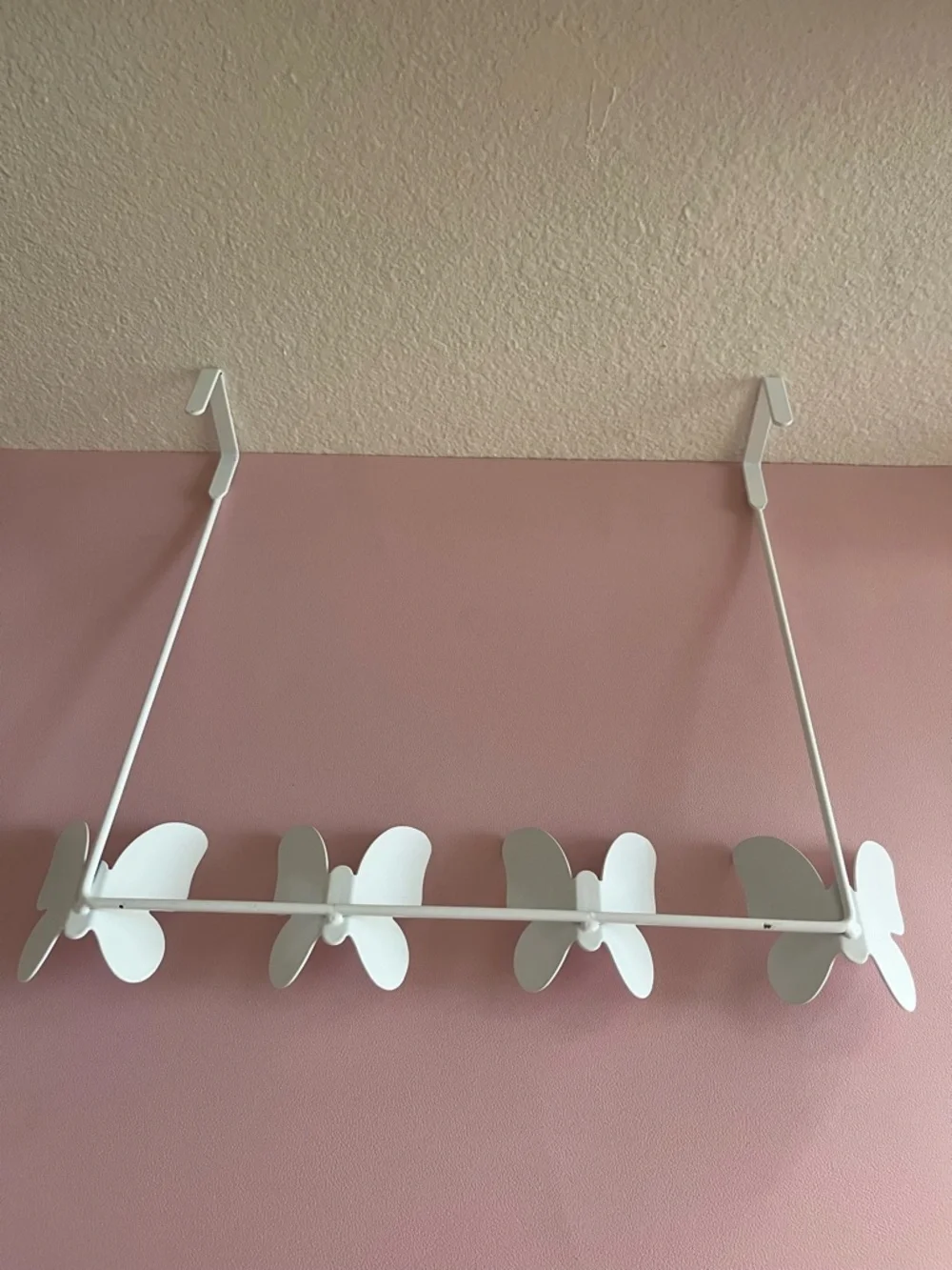 White Butterfly Wall Hook Rack - Decorative Home Wall Decor